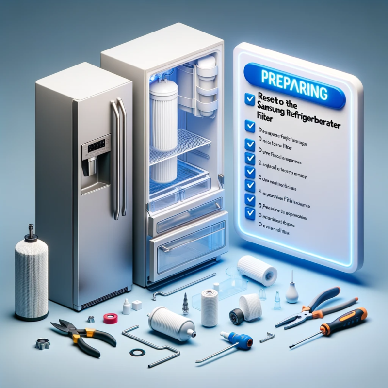 Preparing to Reset the Samsung Refrigerator Water Filter