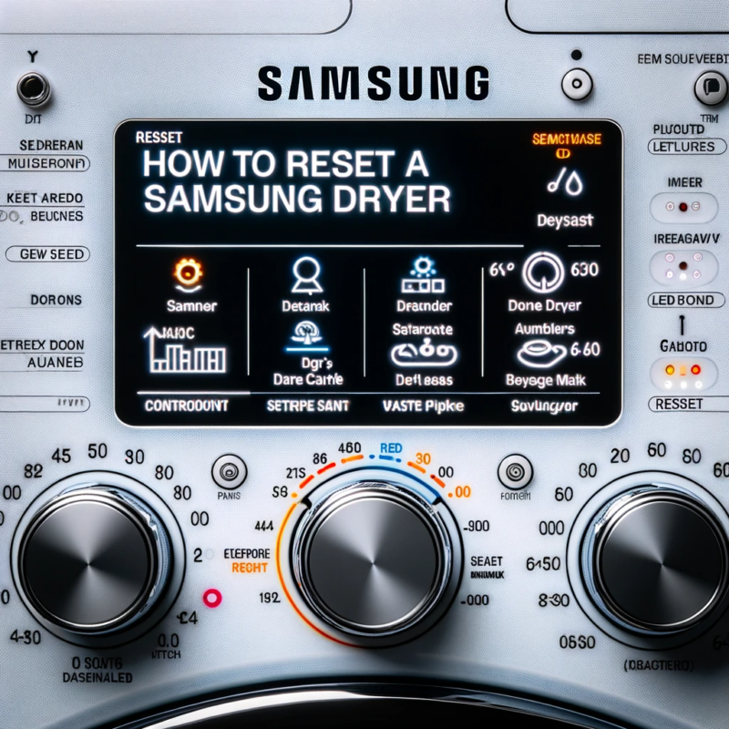 how to reset a samsung dryer