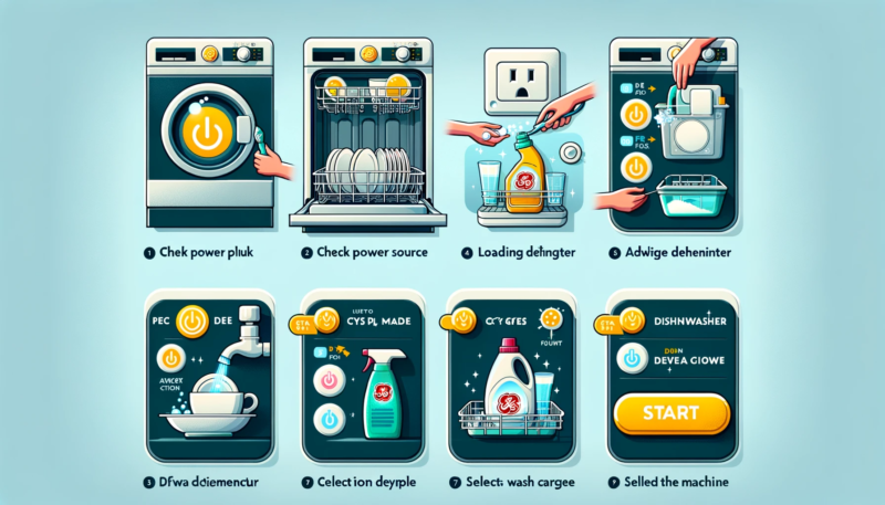 how to start ge dishwasher
